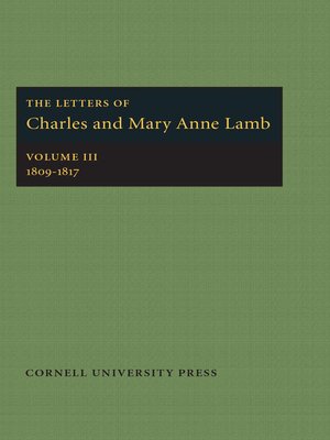 cover image of The Letters of Charles and Mary Anne Lamb